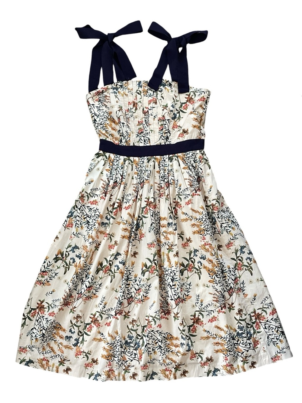 Antonio Melani Erin Poplin Floral Midi Dress Size 4 EUC